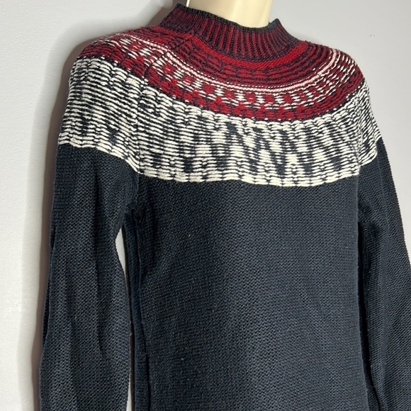 GAP MOCK TURTLENECK SWEATER SMALL RED WHITE AND BLUE - Picture 4 of 7